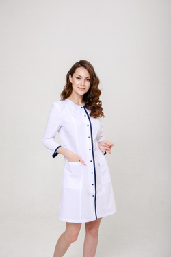 Халат медицинский женский | Х-268/2 ак 3/4 клеон проф