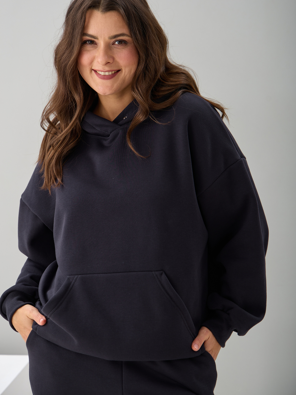 Костюм с брюками КБис-091/антрацит-п