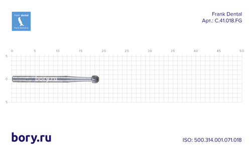 Бор твердосплавный Frank Dental типа FG - C.41.018.FG