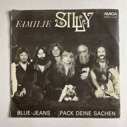 Винтажная виниловая пластинка LP Familie Silly Blue Jeans, Pack Deine Sachen (ГДР 1980) 7 дюймов, 45 RPM, Single