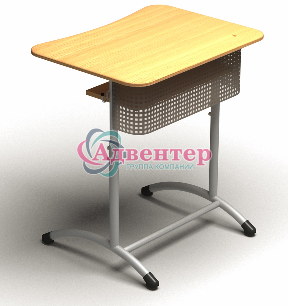 Парта одноместная с полкой и перфорированным экраном Экстра Р
