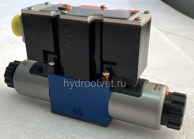4WRAE6E1-15-2X/G24K31/A1V - Пропорциональный распределитель со встроенной электроникой Ду6, A1 = ±10 В, номинальный расход 15 л/мин, схема E1-