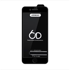 Защитное стекло 6D на весь экран ANMAC для iPhone 6, 6s (Черная рамка)