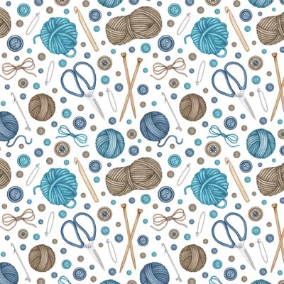 Вязание на белом