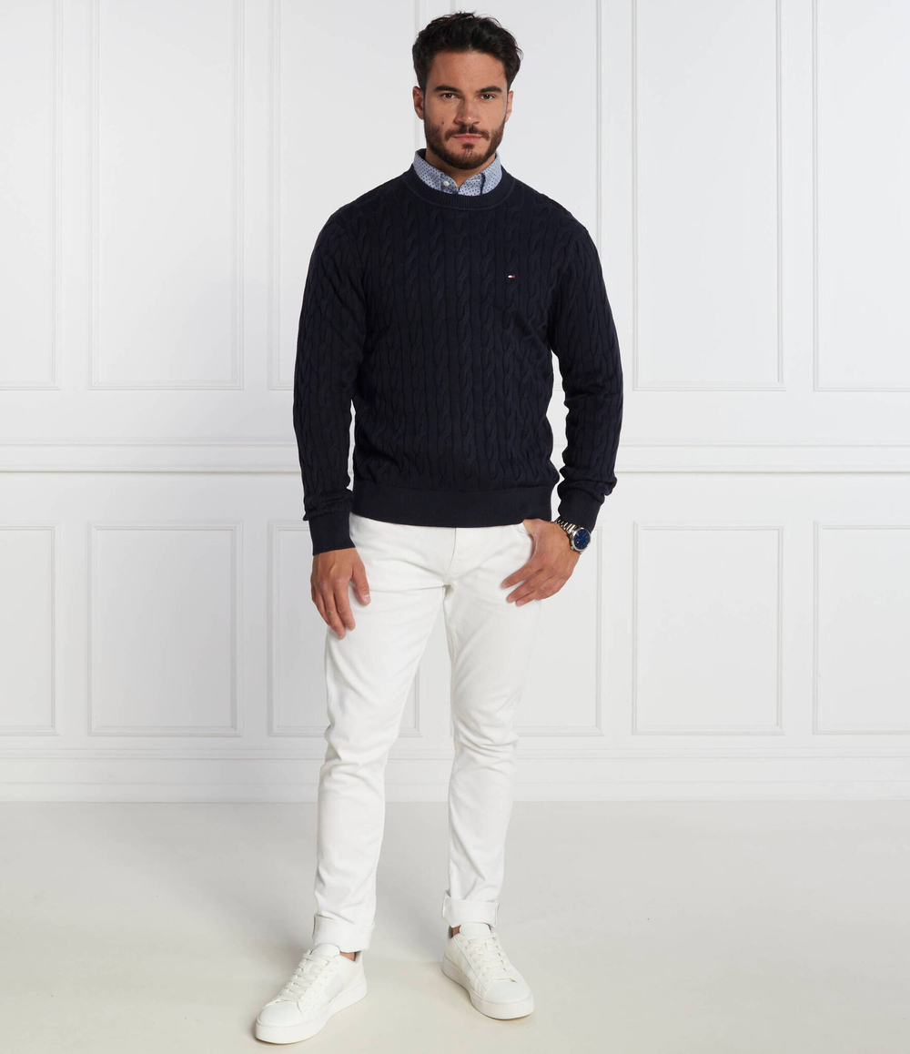Свитер CLASSIC CABLE Tommy Hilfiger - темно-синий(MW0MW33132)