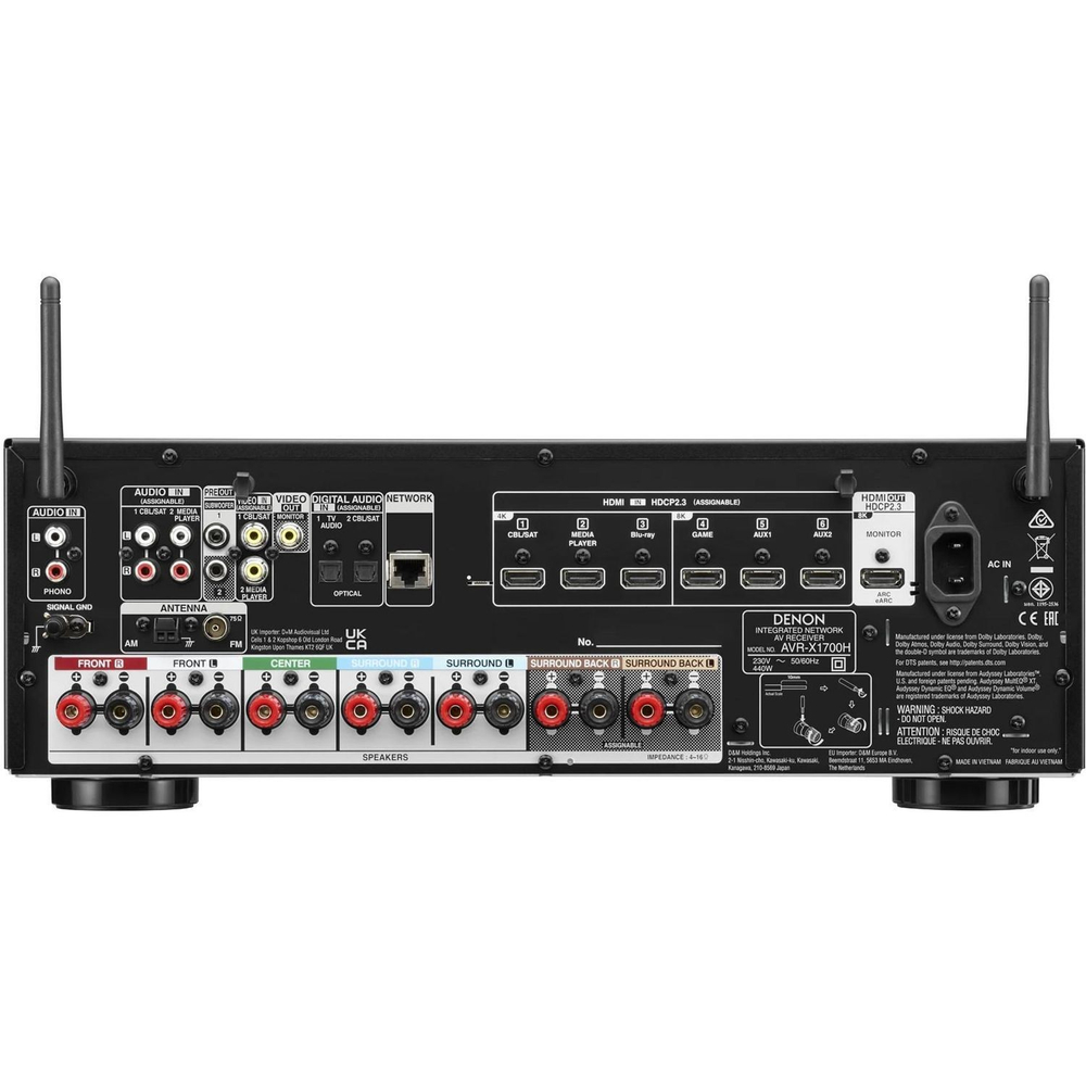 7.2-канальный 8K AV-ресивер Denon AVR-X1700H