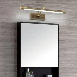 Светодиодный настенный светильник с выключателем 40 см для зеркала и туалетного столика Бронза