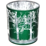 Подсвечник «Зимний лес» 7*7,8 см, Изумруд