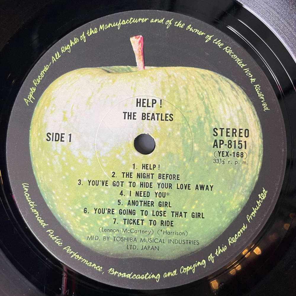 Винтажная виниловая пластинка LP The Beatles Help (Japan 1973) (Obi) Act Naturally