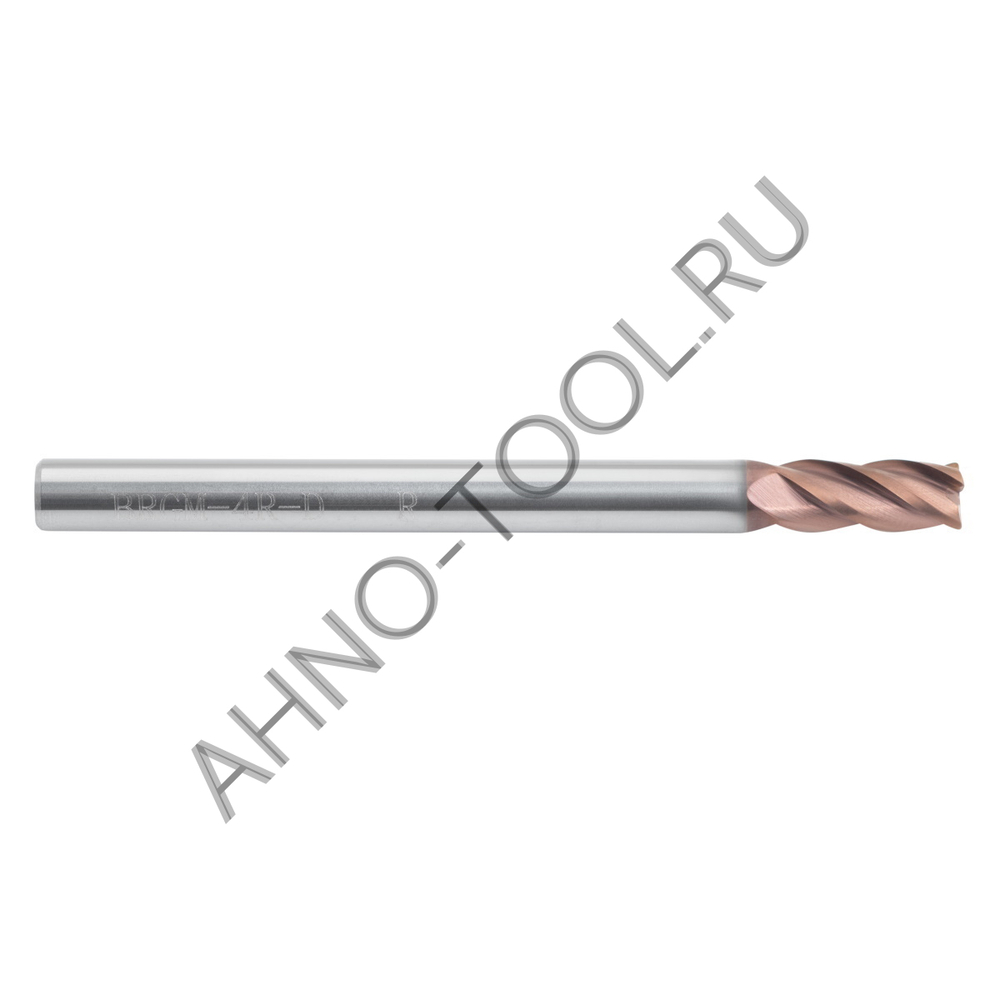 Фреза твердосплавная радиусная   3мм (L=50, l=8, хв=4) Z4 35° по стали, нерж., чугуну, с радиусной ф