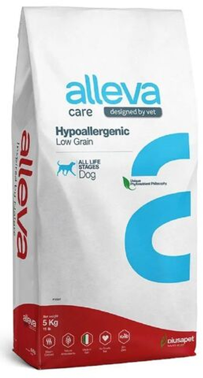 Сухой корм Alleva Care Dog Adult Hypoallergenic Low Grain / Аллева Кэр Гипоаллергенный низкозерновой, для взрослых собак всех пород, 5 кг