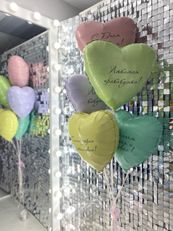 Воздушные шары сердца для мамы №720