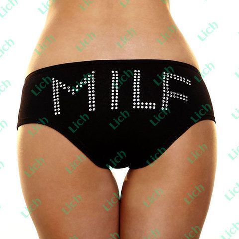 Трусики-слип с надписью MILF