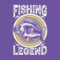 принт рыбака Fishing Legend фиолетовый
