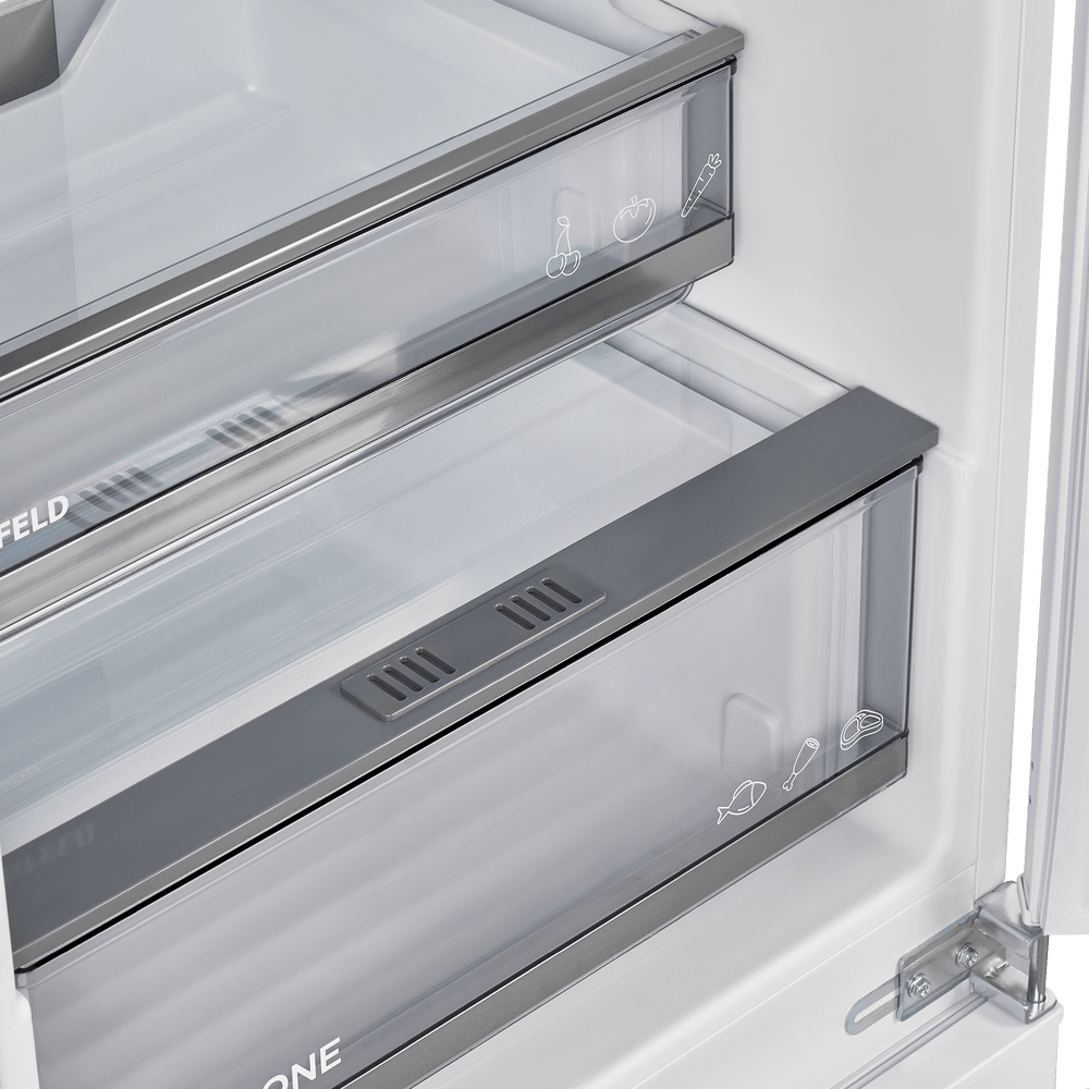 Встраиваемый холодильник NO FROST с инвертором MAUNFELD MBF17754NFWHGR LUX Inverter