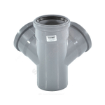 Крестовина PP-H 2-плоскостная серая HT HTED Дн 110х110х110х67гр б/нап в/к Ostendorf 115920