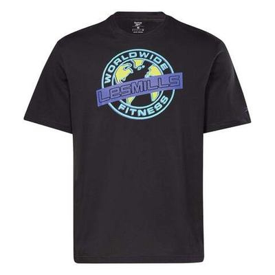 Мужская теннисная футболка Reebok Les Mills Oversized Tee - black