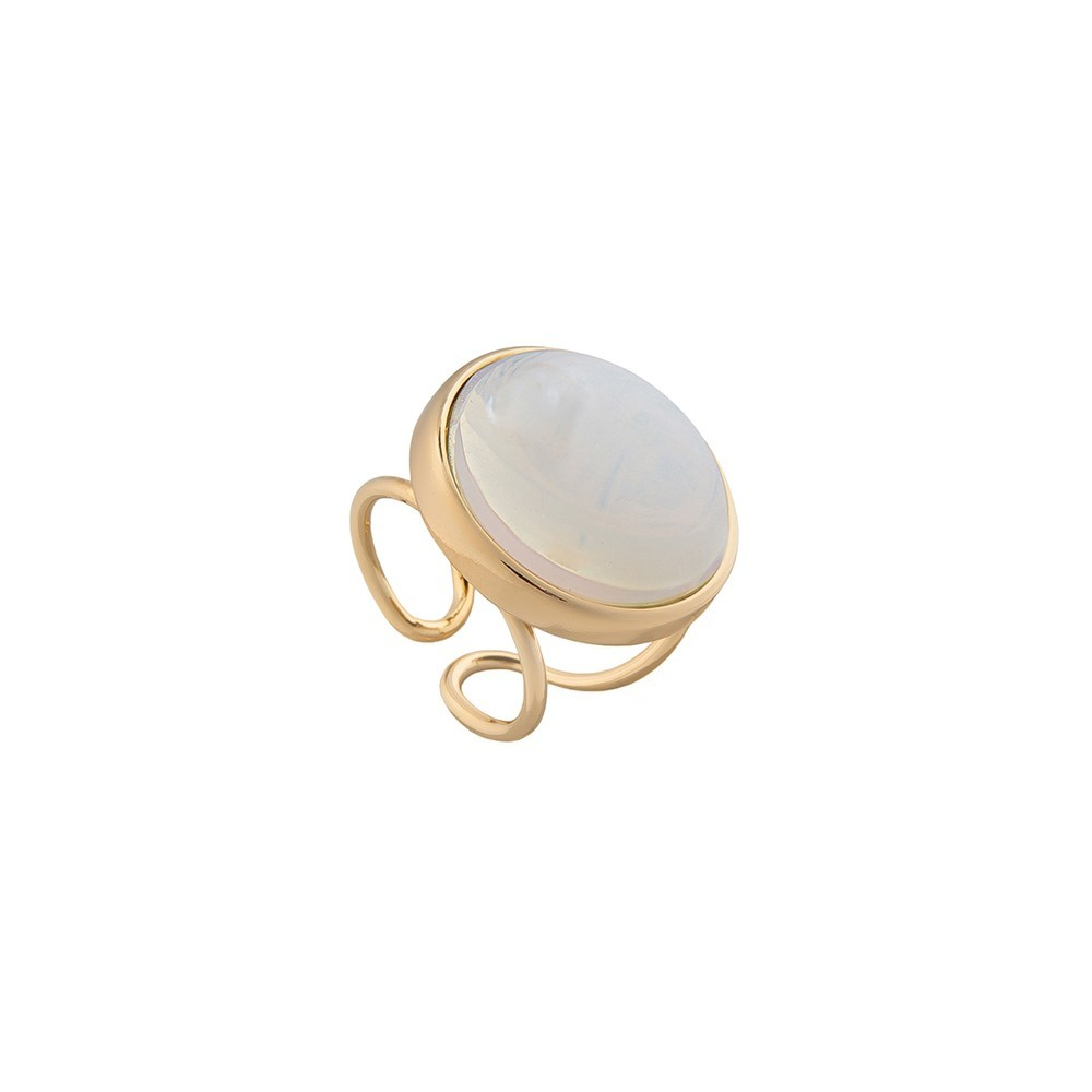 Кольцо Possebon Pearl Opaline 16.5 мм K0948.25 BW/G