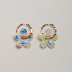 Recycle Object MIDI FLOWER EARRINGS