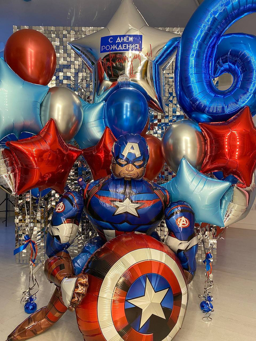 Воздушные шары Капитан Америка Marvel Мстители №12