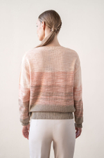 22690 Джемпер женский (розово-бежевый градиент)