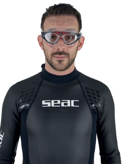 Очки-маска для плавания Seac Vision HD красный