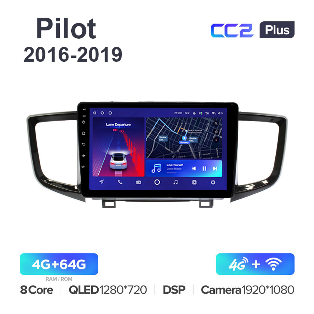 Teyes CC2 Plus 9"для Honda Pilot 2016-2019