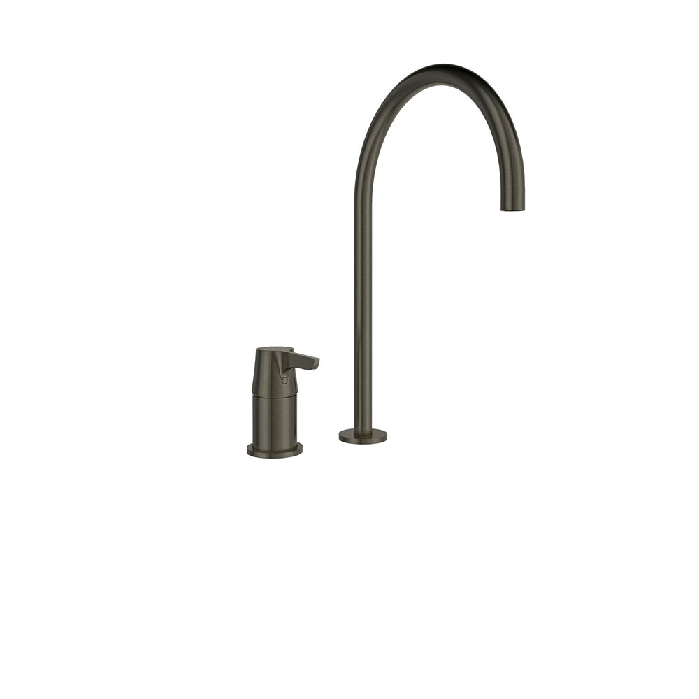 Смеситель для раковины однорычажный на 2 отверстия ADAGIO 914003GR графит