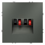 Розетка акустическая встраиваемая VOLTUM S70 4-местная, (титан)