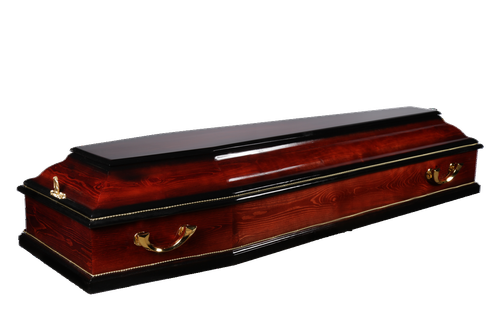Гроб лакированный Б-6, тёмный