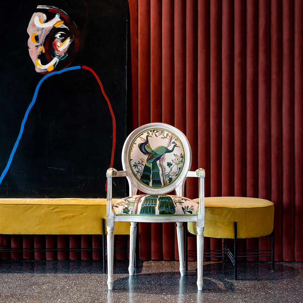 Полукресло Объект мечты Индокитайский зелёный павлин