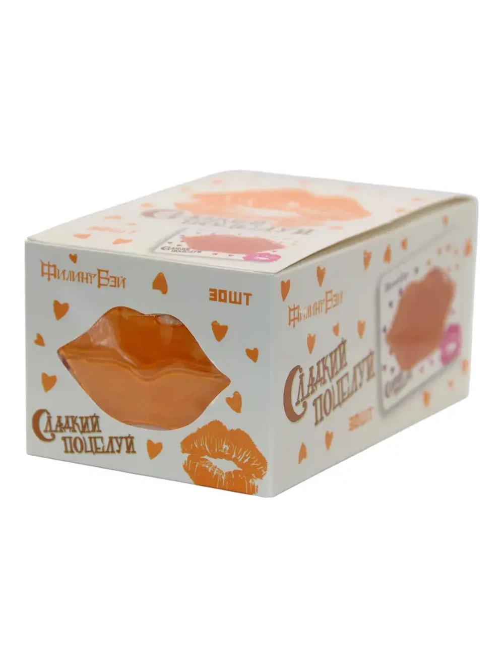 Мармелад "Сладкий поцелуй" со вкусом Апельсина 12 г * 30 шт