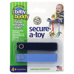 Baby Buddy, Secure-A-Toy, для детей от 4 месяцев, темно-синий и небесно-голубой, 2 полоски