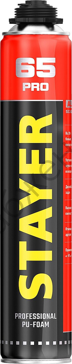 STAYER PRO 65 800мл выход до 65л пистолетная всесезонная, Монтажная пена, PROFESSIONAL (41137)