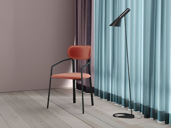 Стул ror, round, велюр, черный/темно-красный