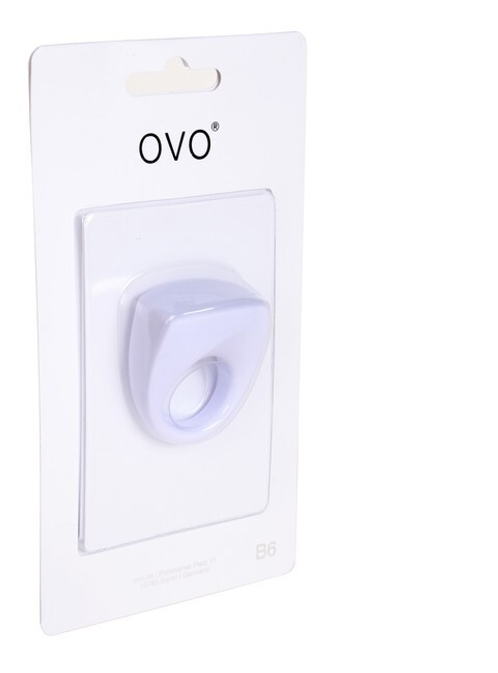 Эрекционное кольцо OVO B6 с вибрацией (Цвет: белый)