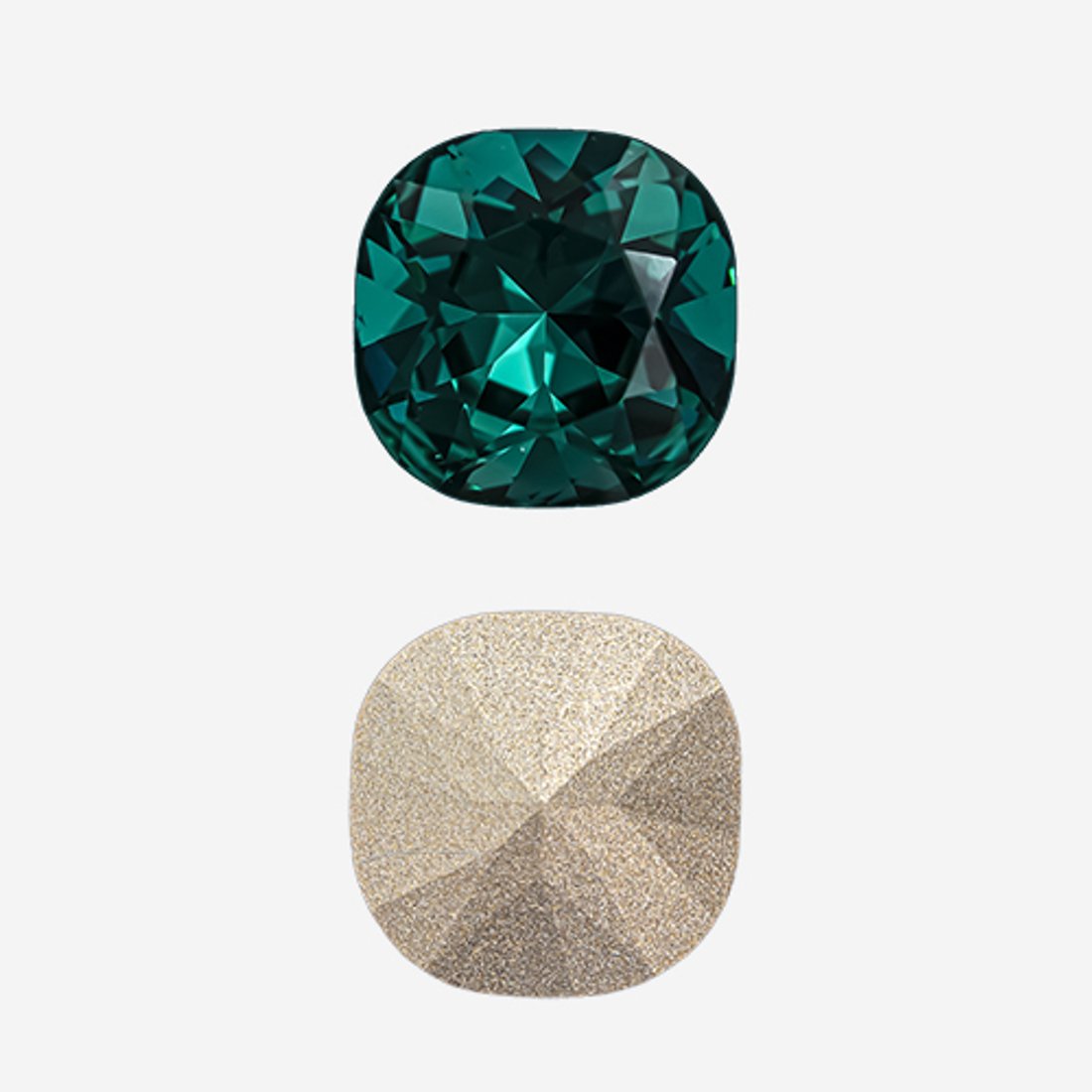 Кристалл Кушон (Сushion), оттенок "Blue Zircon", 12мм