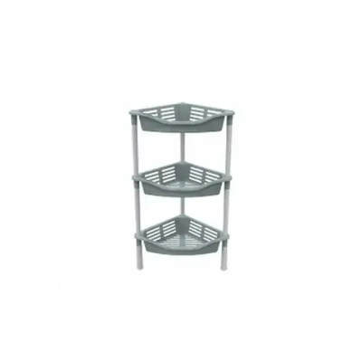 Этажерка угловая с корзинками Krita 3-х секц (серая мистерия)