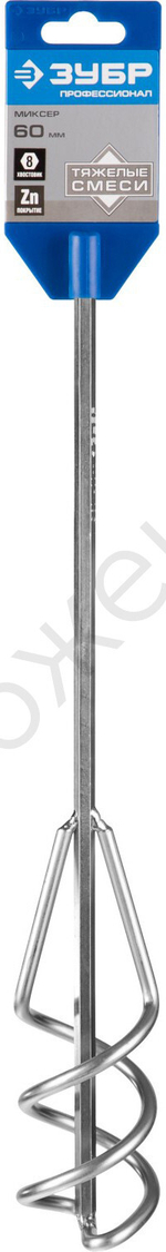 ЗУБР 60х400 мм, шестигранный хвостовик, Миксер для песчано-гравийных смесей, ПРОФЕССИОНАЛ (06033-06-40)