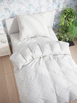 Постельное белье перкаль Сказка "Klassik" 1,5-сп Наволочка 50х70 см 1 шт Простынь на резинке 90x200 см Пододеяльник 145x215 см