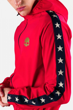 Мужская теннисная кофта Hydrogen Star FZ Hoodie - красный