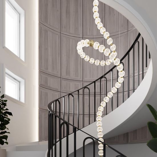 5008/132L L-VISION ODL23 595 золотой/прозрачный/металл/акрил Люстра LED 132W 4000K 6600Лм CRYSTAL