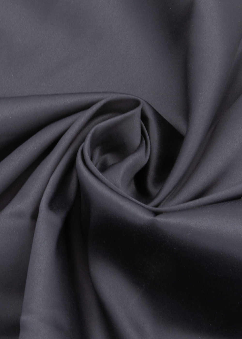 Атлас стрейч черный глянцевый метражом (Турция)