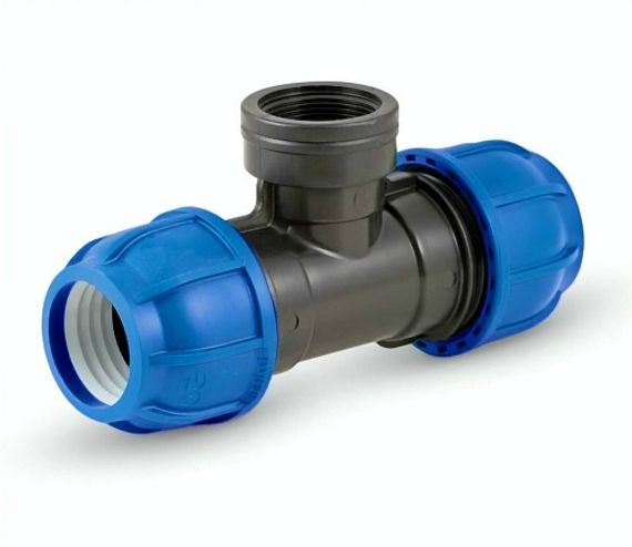 Тройник TEBO обжим ВР 25*3/4*25 для ПНД 33875