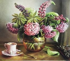 Гортензия - набор для вышивания бисером, 649