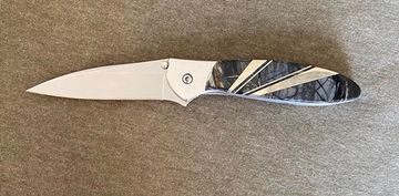 Складной нож Santa Fe Leek SF/JS66PPIC с клинком из стали Sandvik™ 14C28N, рукоять нерж.сталь