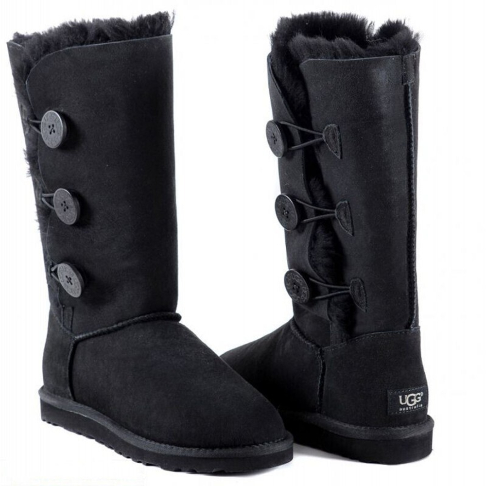 Угги Bailey Button Triplet Black