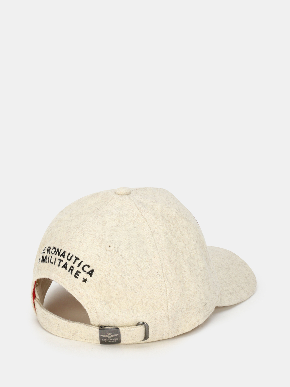 Кепка AERONAUTICA 1146 молочный меланж нашивка красным