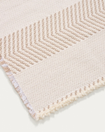 Коврик для ванной Bina из 100% хлопкового жаккарда цвета экрю 50 x 70 см