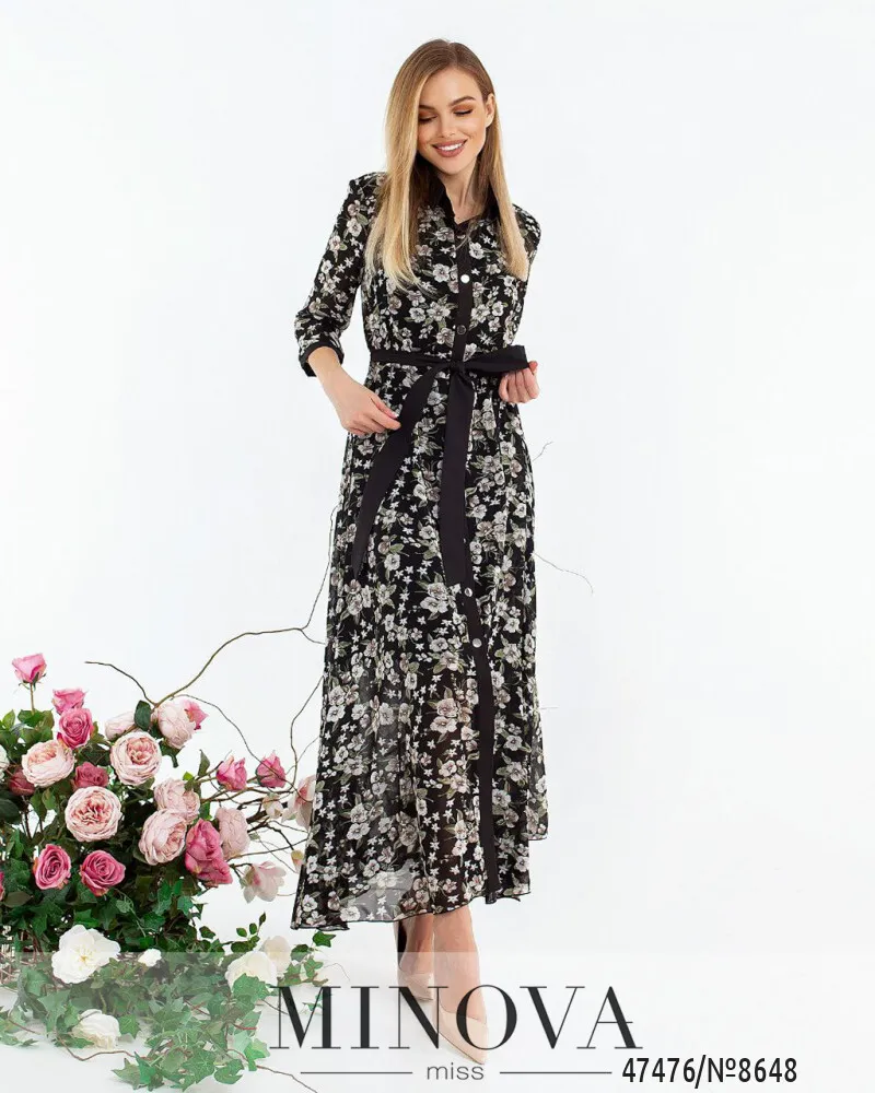 Платье 8648-чёрный Minova